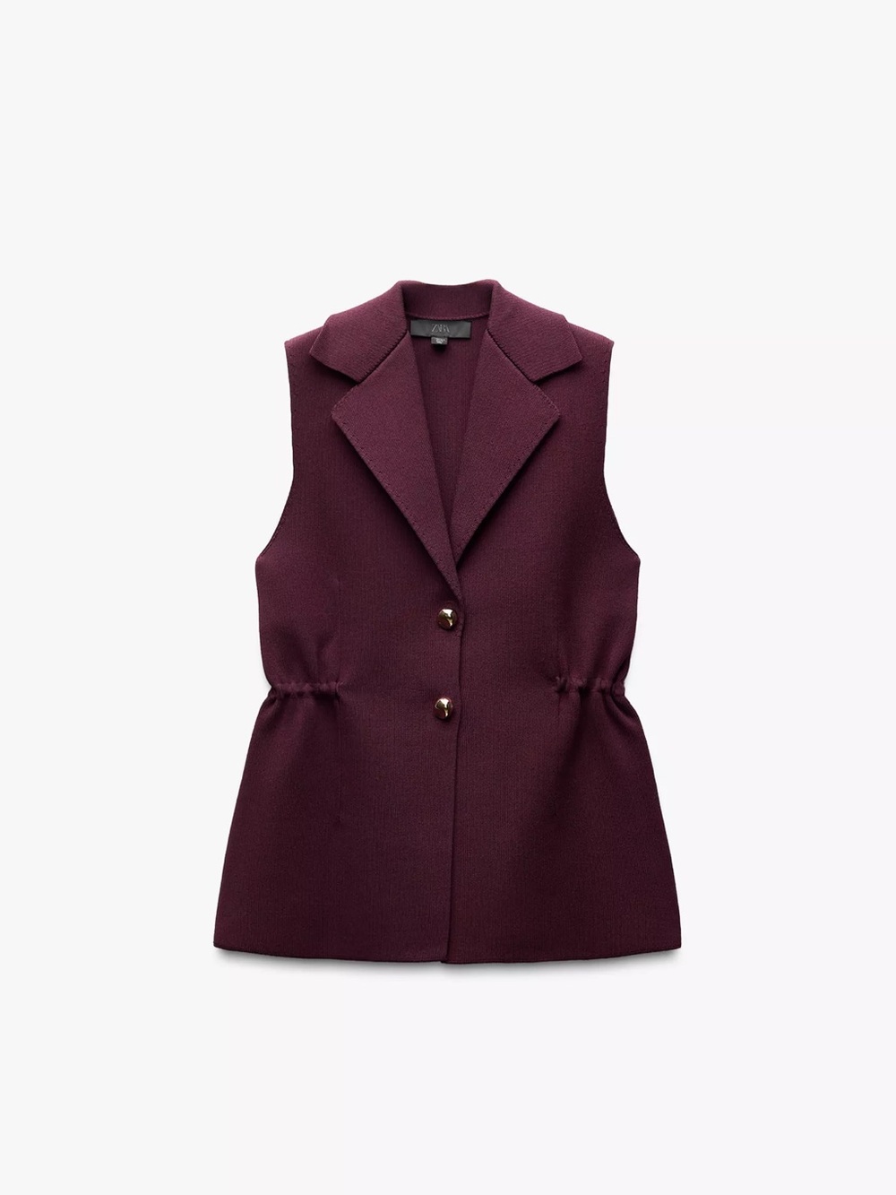 Zara Sleeveless Tailored Vest in Plum